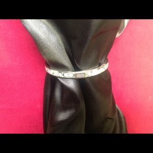 Authentic COACH woman's silver bangle bracelet